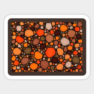 Brown and Orange Sticker